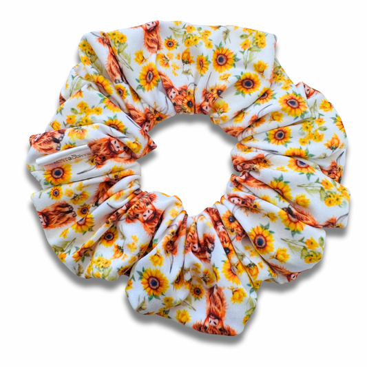 Sunflowers & Cows Scrunchie Sewing Sweethearts