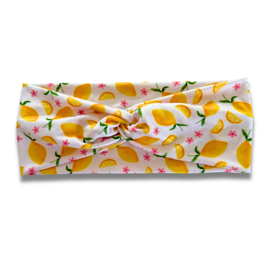 Lemons Sweetheart Headband (or removable tie option) Sewing Sweethearts Sweetheart