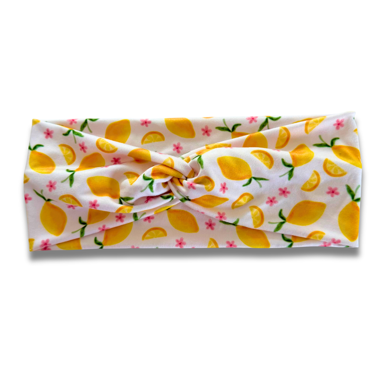 Lemons Sweetheart Headband (or removable tie option) Sewing Sweethearts Sweetheart