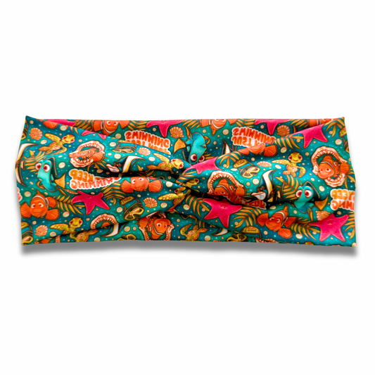 Just Keep Swimming Sweetheart Headband (or removable tie option) Sewing Sweethearts Sweetheart