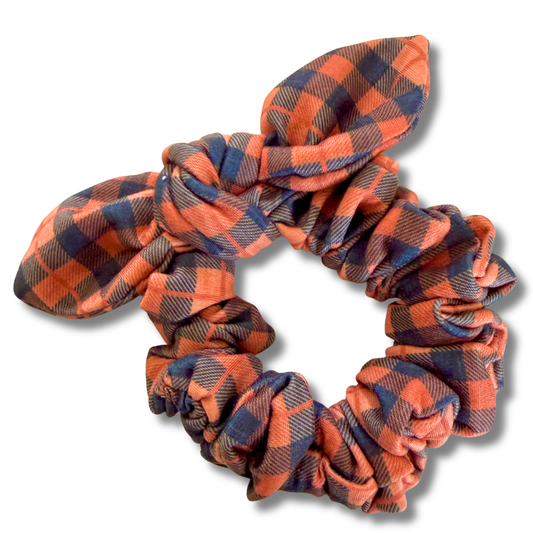 Harvest Plaid Bow Scrunchie Sewing Sweethearts