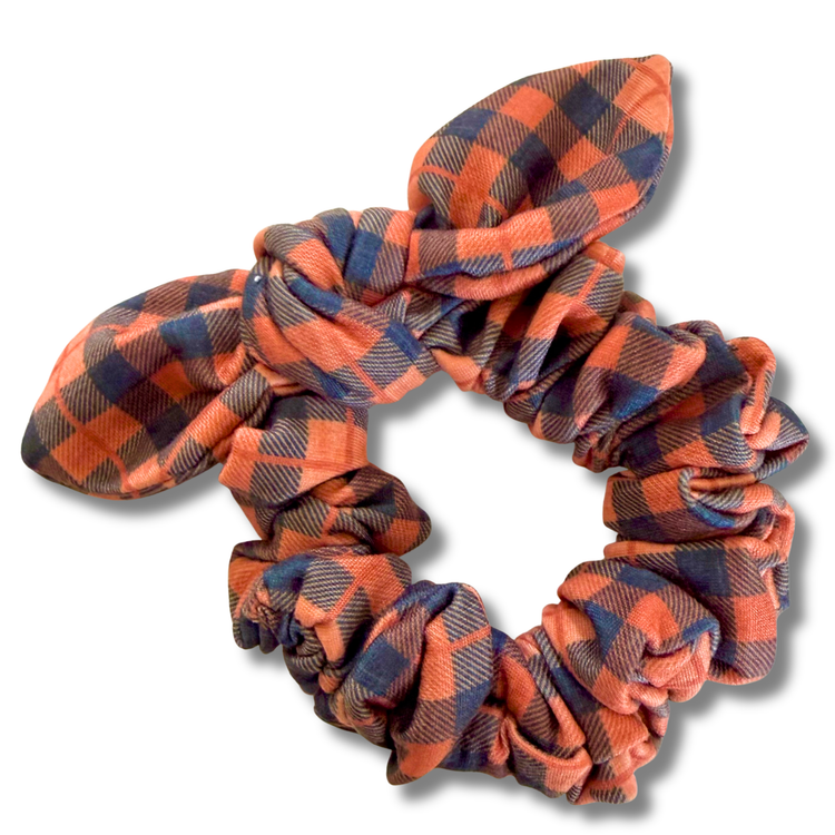 Harvest Plaid Bow Scrunchie Sewing Sweethearts