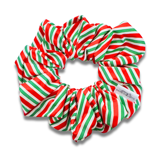 Candy Cane Stripes (v.2) Scrunchie Sewing Sweethearts