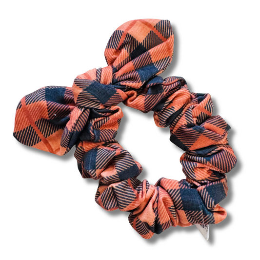 Harvest Plaid Bow Scrunchie Sewing Sweethearts