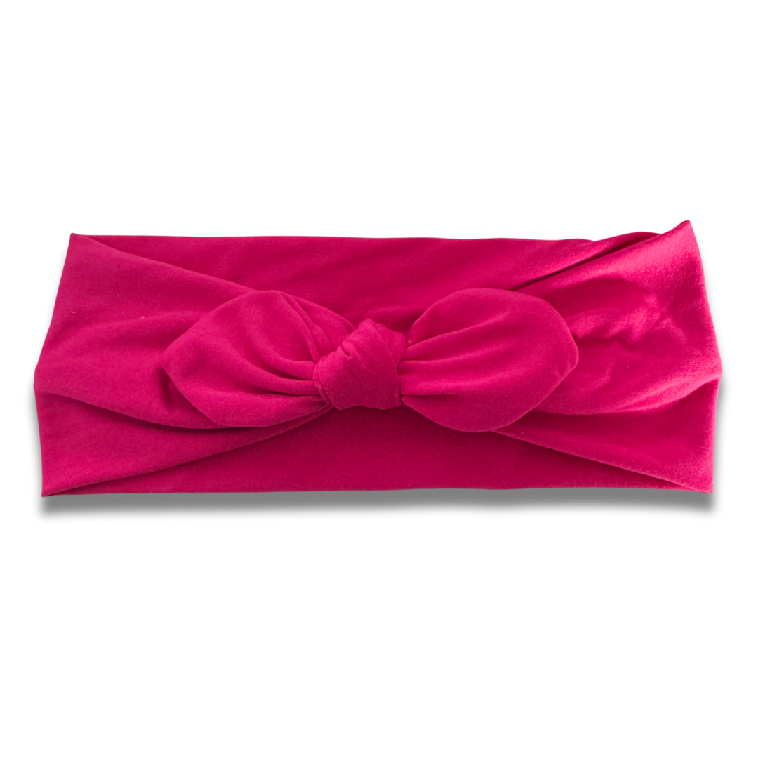 Fuschia Sweetheart Headband (or removable tie option) Sewing Sweethearts Sweetheart with Removable Tie