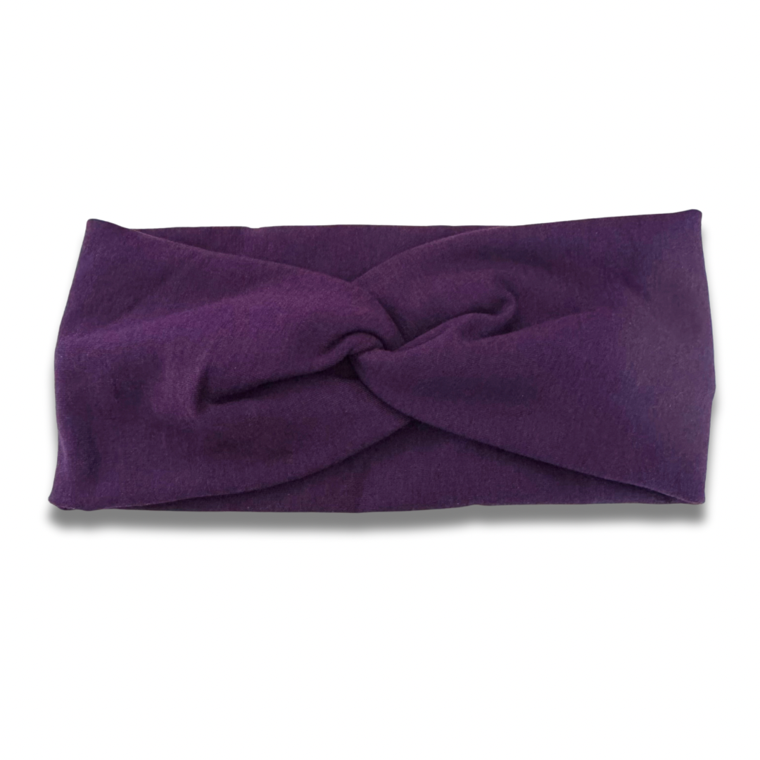 Dark Violet Bamboo Fleece Ear Warmer Sewing Sweethearts
