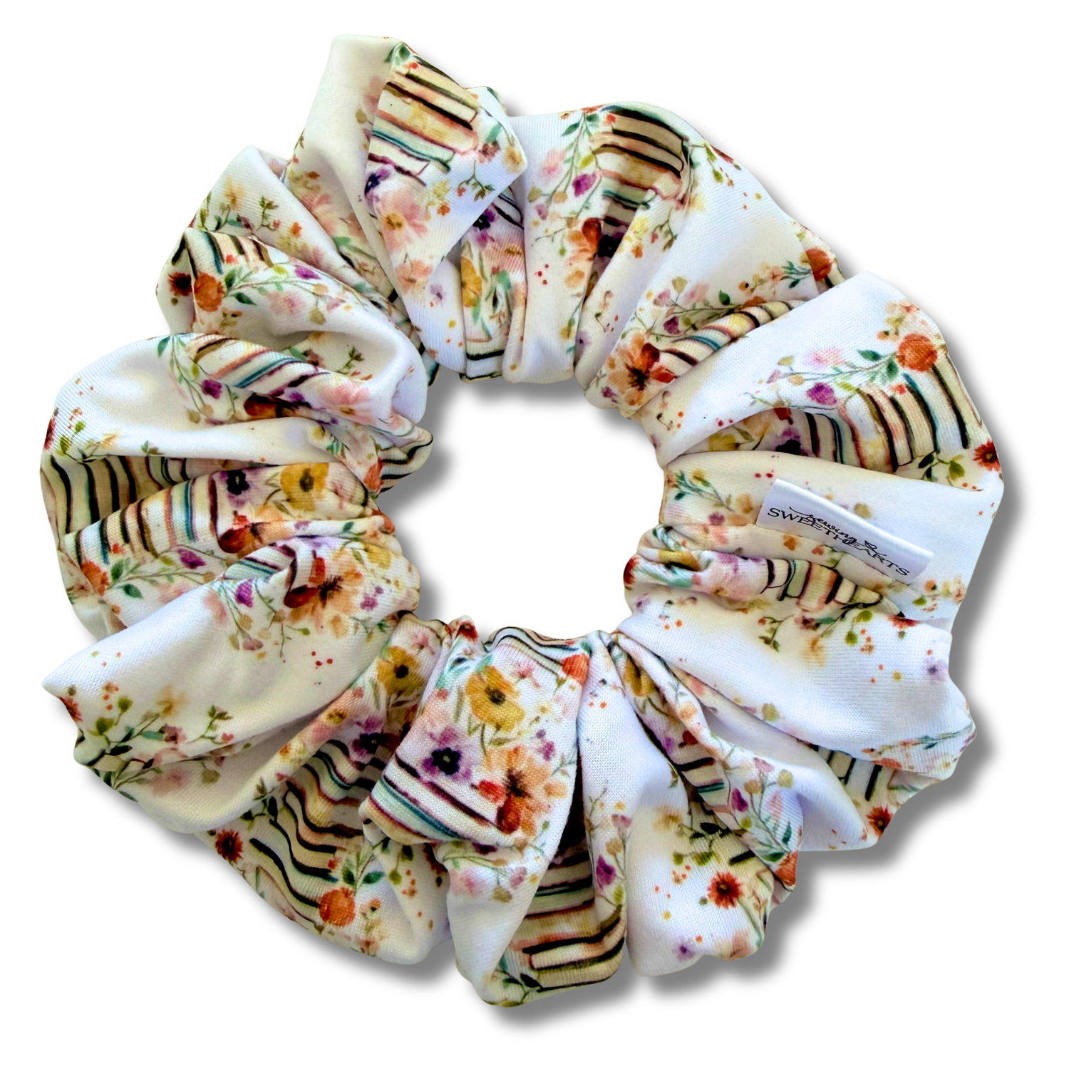 Floral Book Stacks Scrunchie Sewing Sweethearts