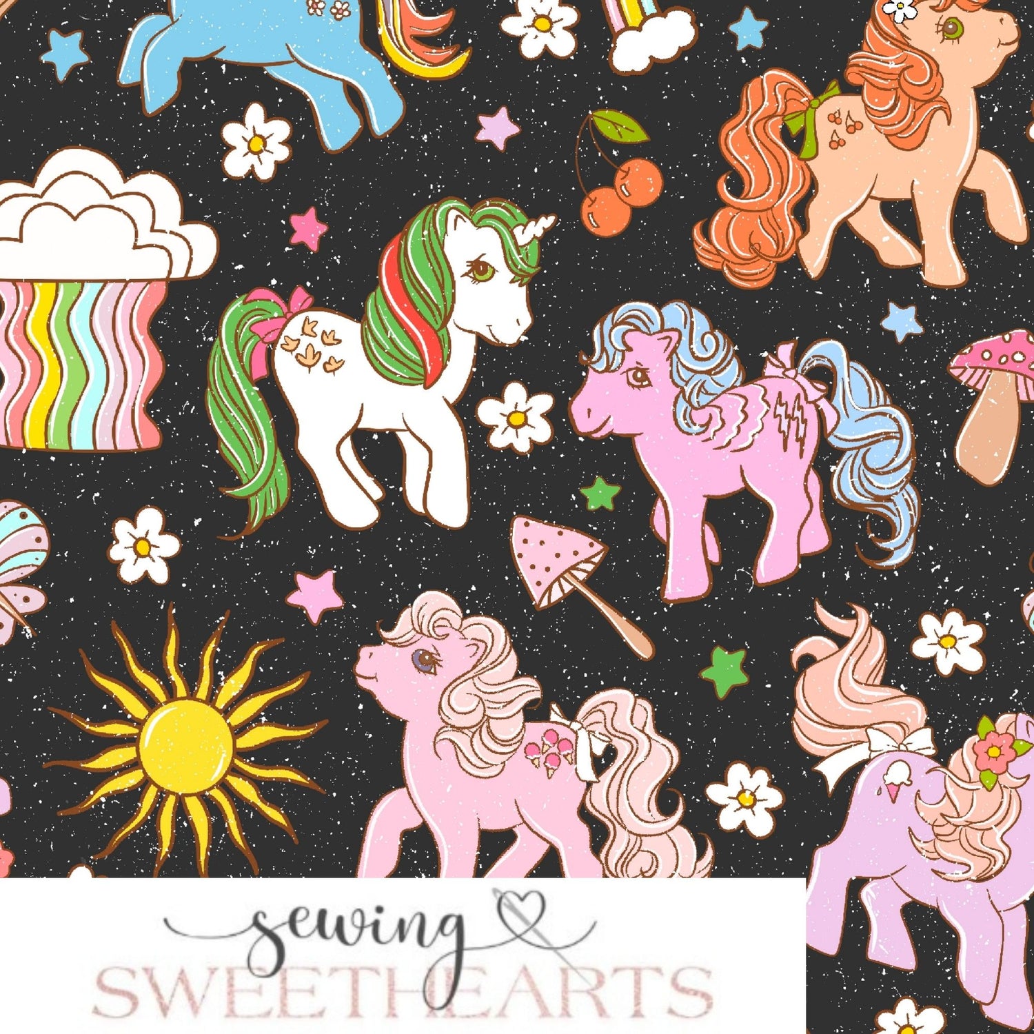 Ponies Minky Blanket PREORDER (~4 weeks before shipping) Sewing Sweethearts