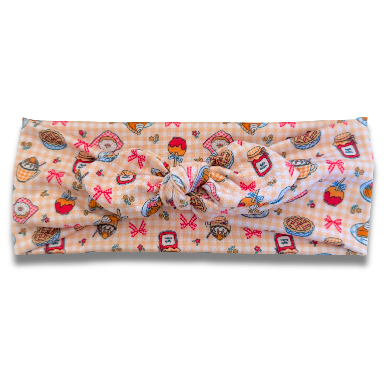 Fall Picnic Sweetheart Headband (or removable tie option) Sewing Sweethearts Sweetheart with Removable Tie