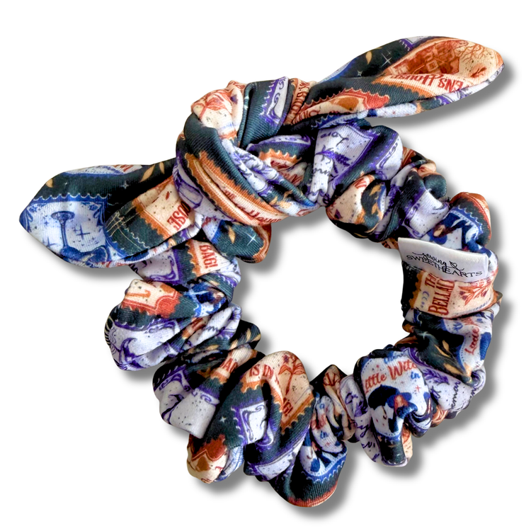 Midnight Margaritas Bow Scrunchie