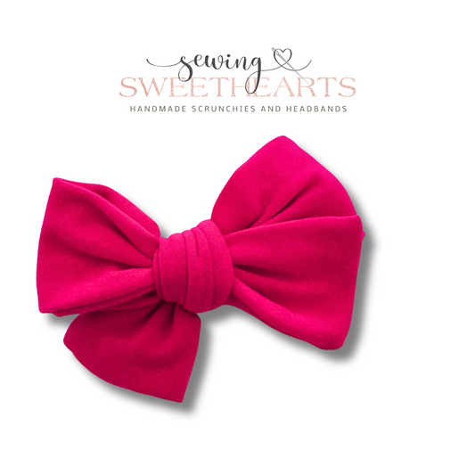 Hot Pink Bow  Sewing Sweethearts   