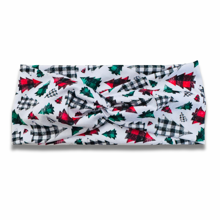 Buffalo Plaid Trees Sweetheart Headband Sewing Sweethearts
