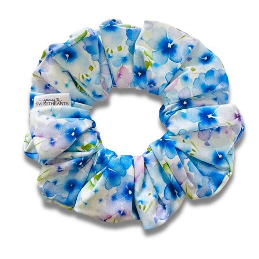 Blue Pansies Scrunchie  Sewing Sweethearts   