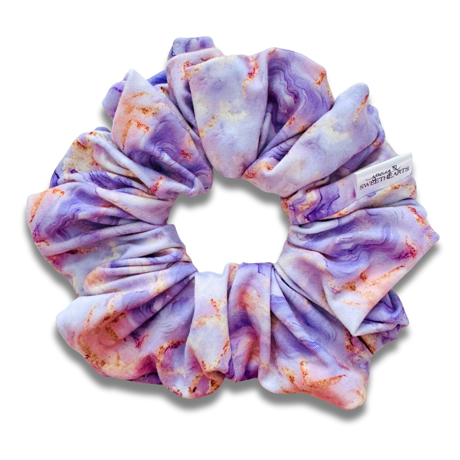 Purple Marble Scrunchie Sewing Sweethearts