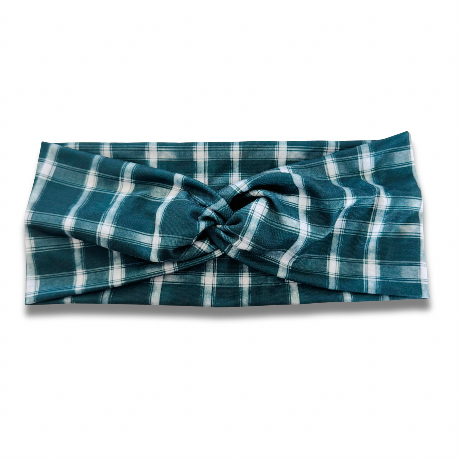 Dark Green Plaid Sweetheart Headband (or removable tie option) Sewing Sweethearts Sweetheart