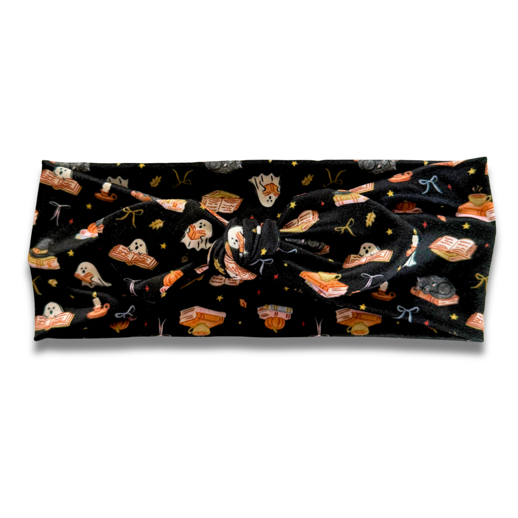 Fall Reading Sweetheart Headband (or removable tie option) Sewing Sweethearts Sweetheart with Removable Tie