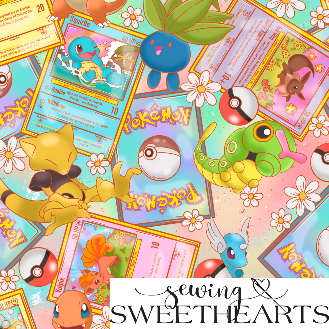 Poke Cards Minky Blanket PREORDER (~4 weeks before shipping)  Sewing Sweethearts   