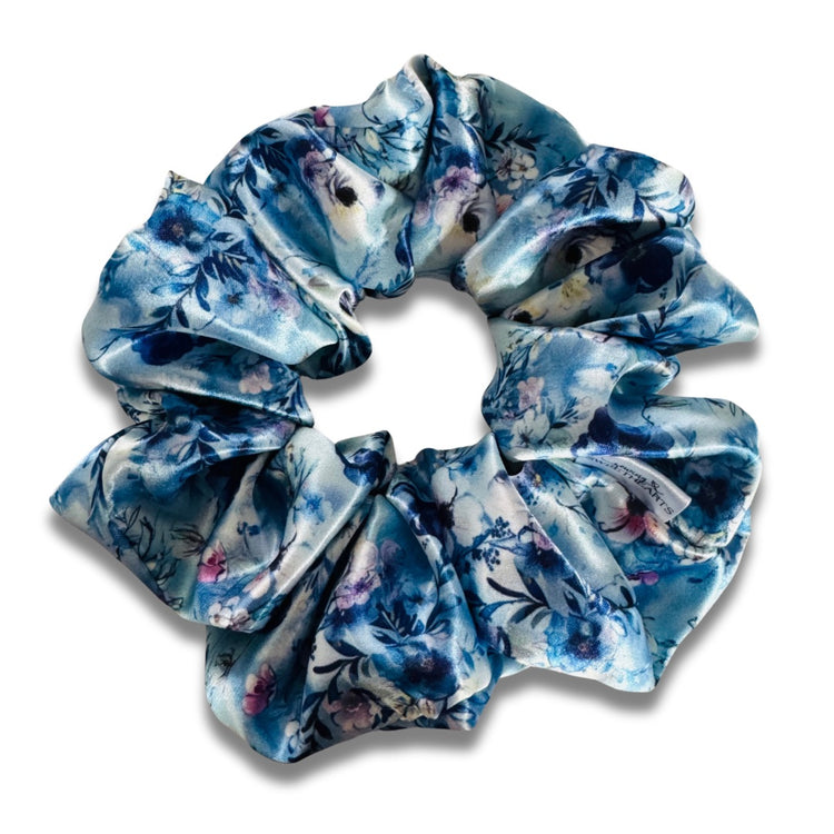 Frosted Flowers Satin Scrunchie  Sewing Sweethearts   