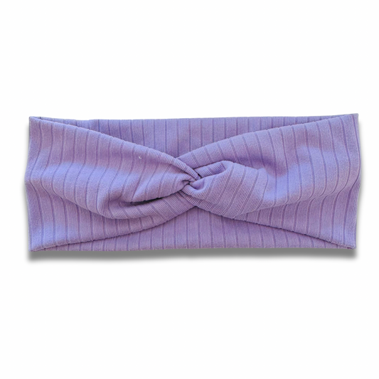 Lilac Ribbed Sweetheart Headband Sewing Sweethearts