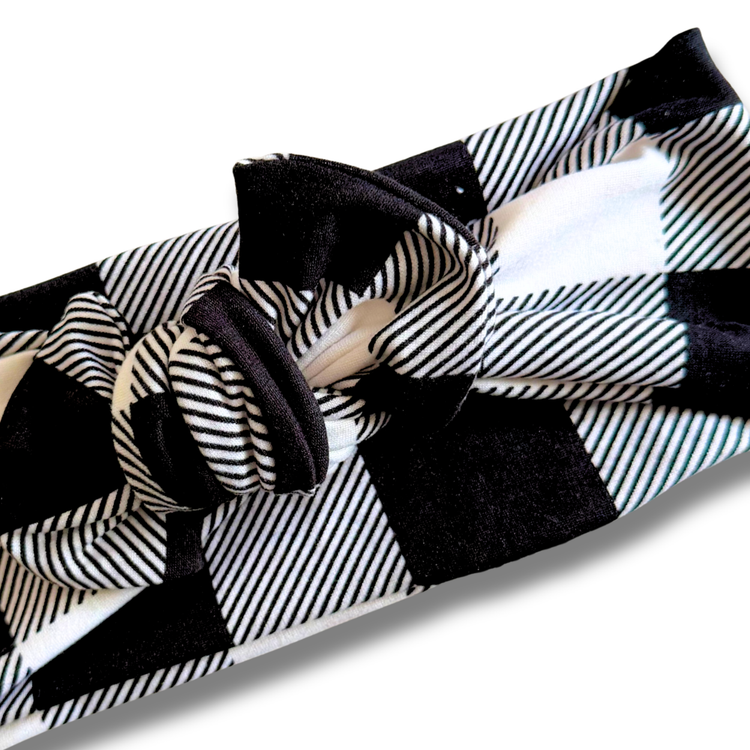 White Buffalo Plaid Sweetie Headband