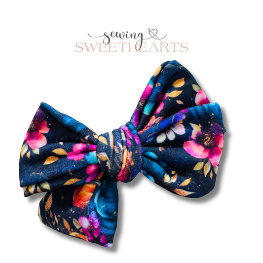 Pumpkin Night Garden Bow Sewing Sweethearts
