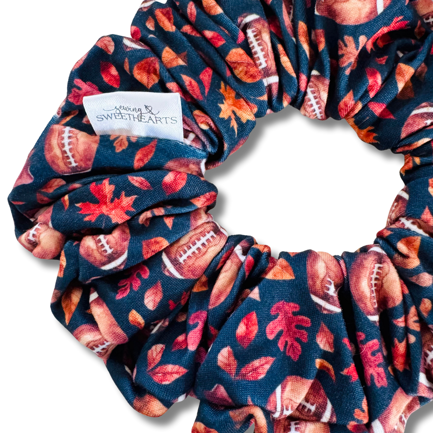 Fall Football Scrunchie Sewing Sweethearts