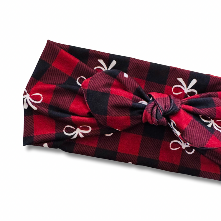 Holiday Bows Sweetheart Headband (or removable tie option)
