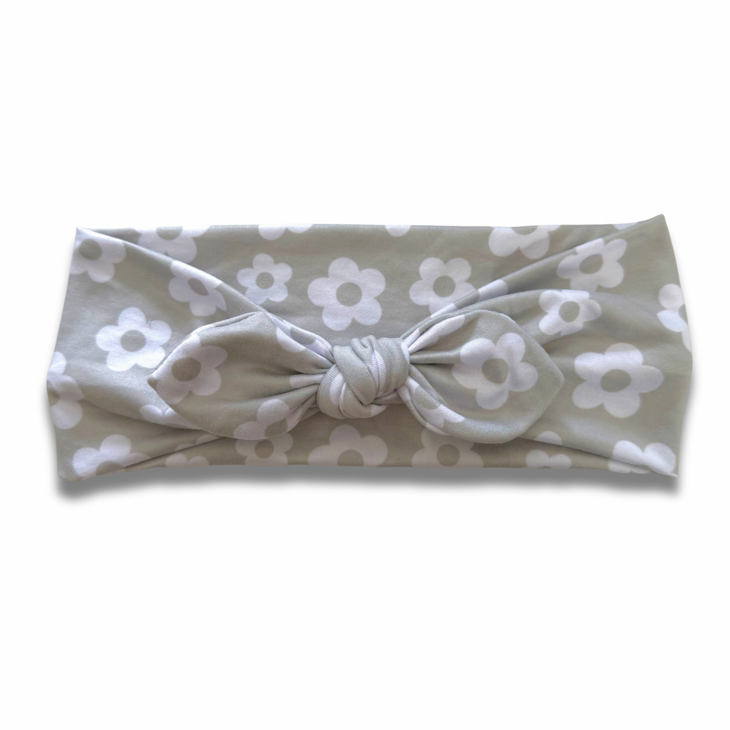 Sage Daisies Sweetheart Headband (or removable tie option) Sewing Sweethearts Sweetheart with Removable Tie
