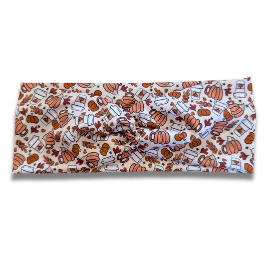 Pumpkin Lattes Sweetheart Headband (or removable tie option) Sewing Sweethearts Sweetheart