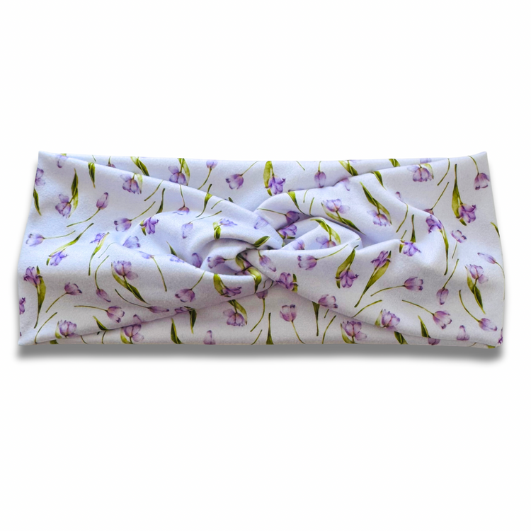 Violet Tulips Sweetheart Headband (or removable tie option) Sewing Sweethearts Sweetheart