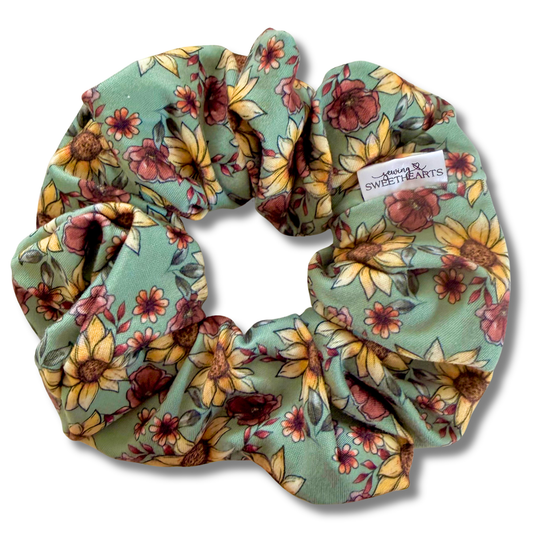 Sunflower Harvest Scrunchie Sewing Sweethearts