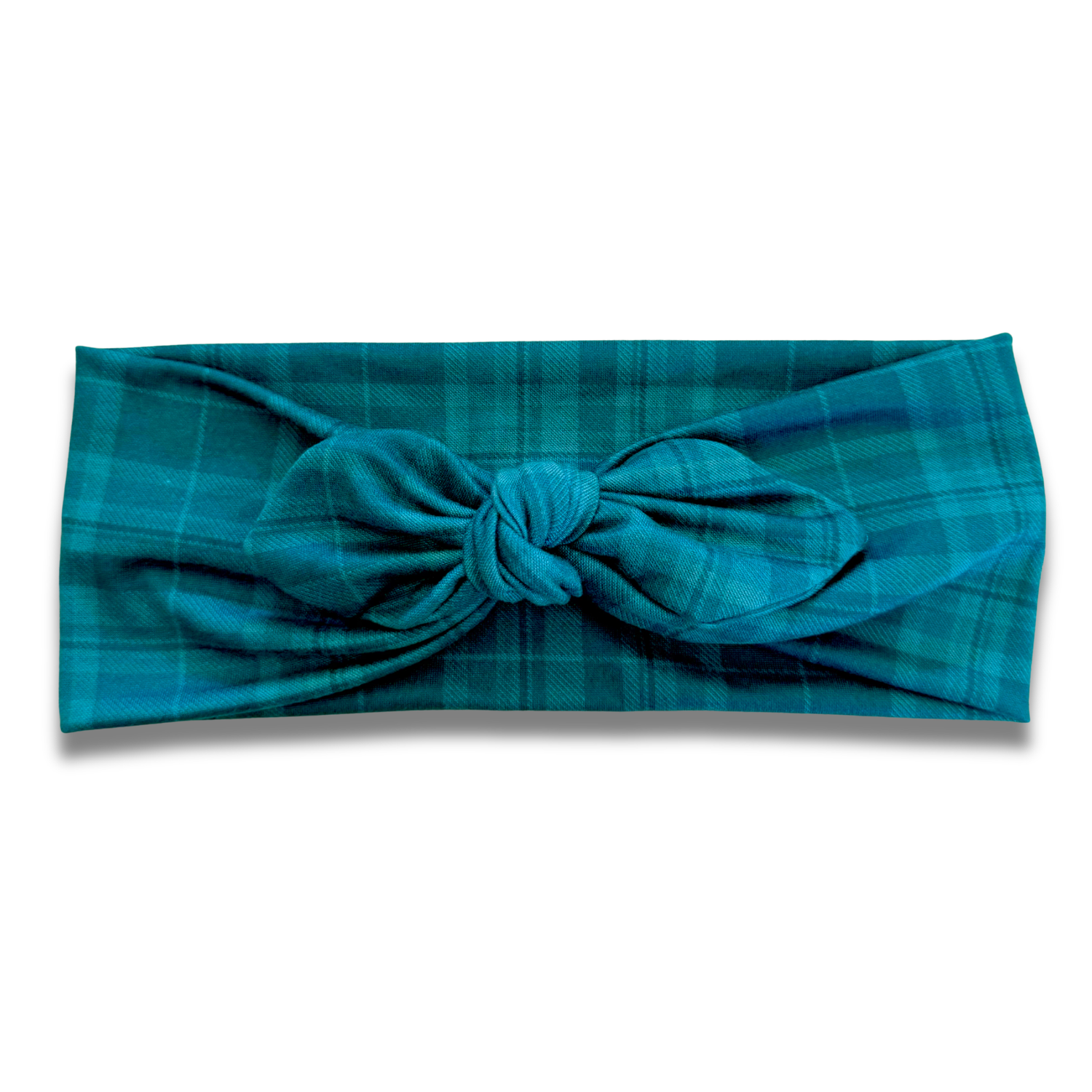 Emerald Plaid Sweetheart Headband (or removable tie option) Sewing Sweethearts Sweetheart with Removable Tie
