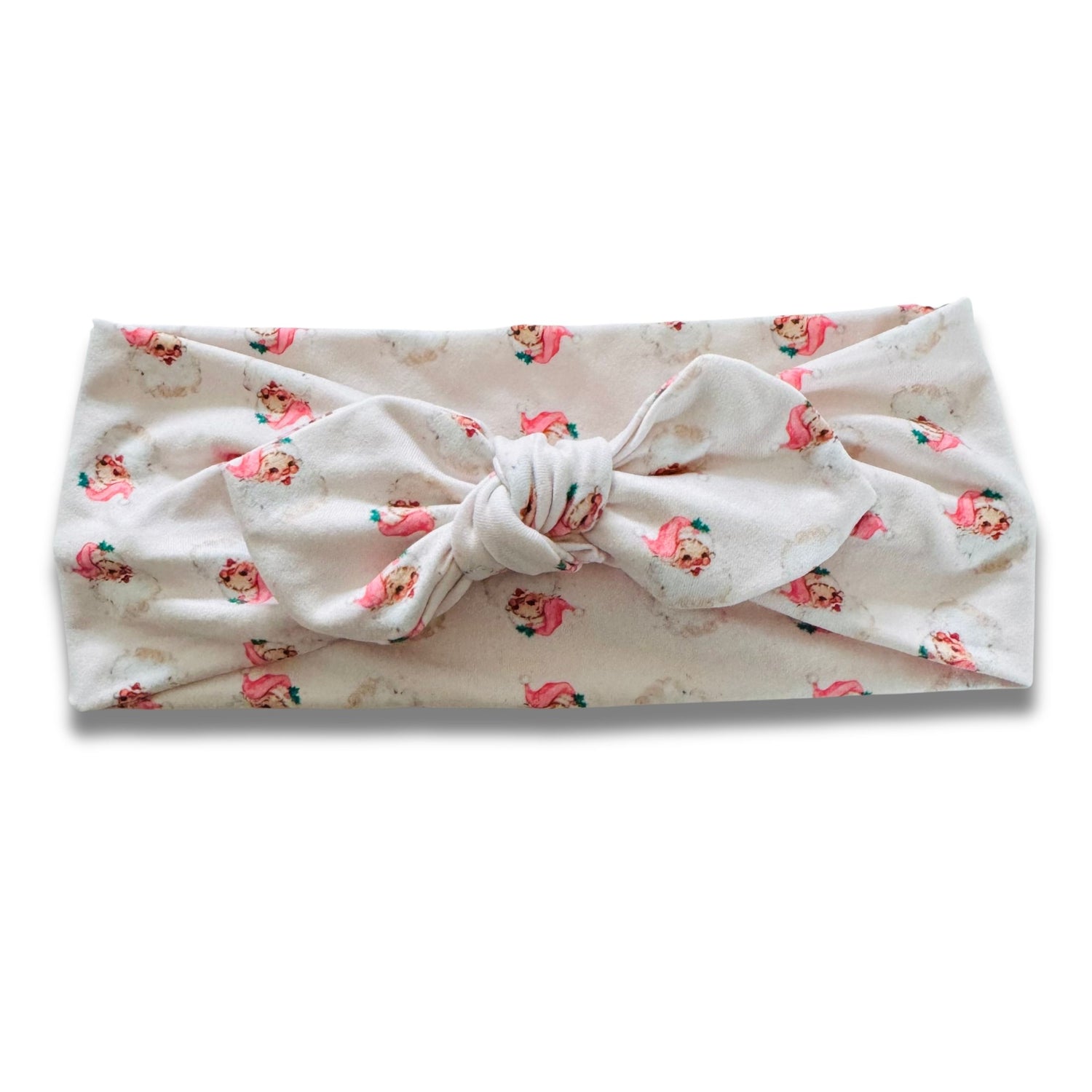 Pink Vintage Santas Sweetheart Headband (or removable tie option)  Sewing Sweethearts Sweetheart with removable tie  