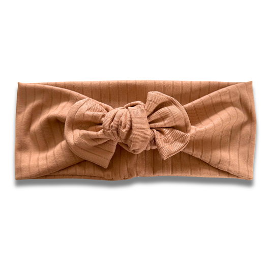 Caramel Ribbed Sweetie Headband Sewing Sweethearts