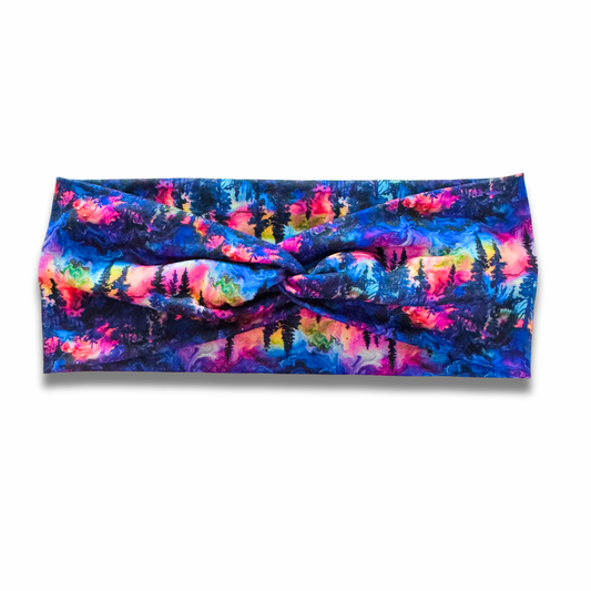 Southern Lights Forest Sweetheart Headband (or removable tie option) Sewing Sweethearts Sweetheart