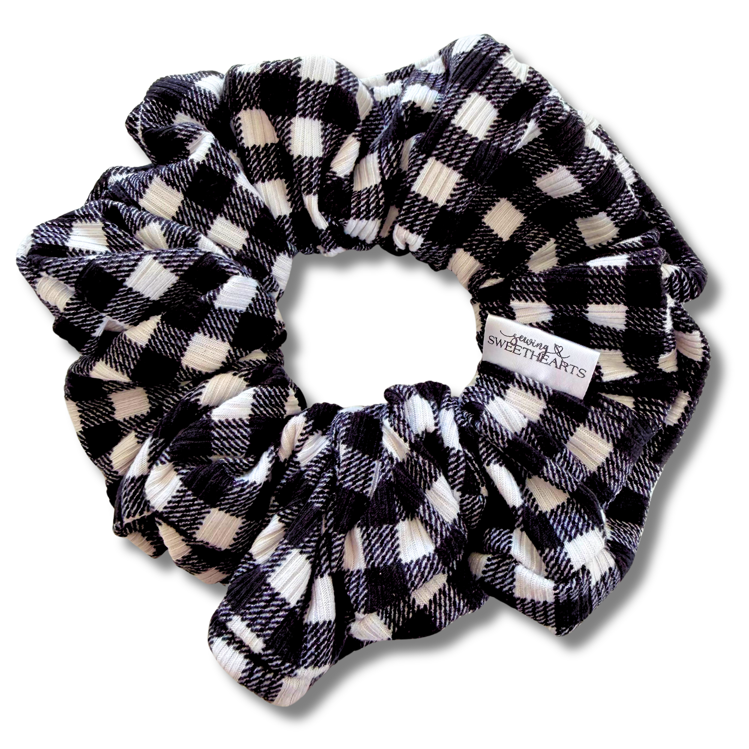 Buffalo White Waffle Scrunchie Sewing Sweethearts