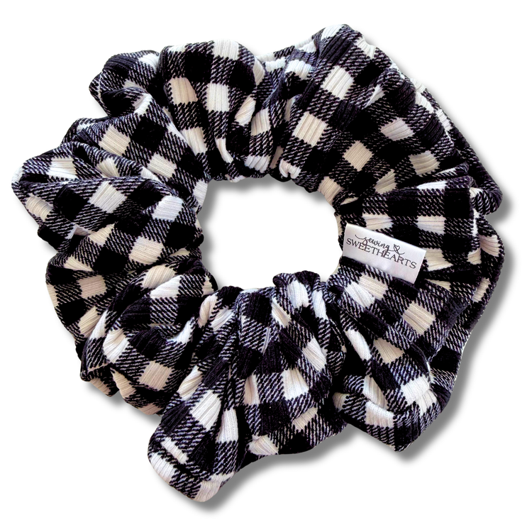 Buffalo White Waffle Scrunchie Sewing Sweethearts