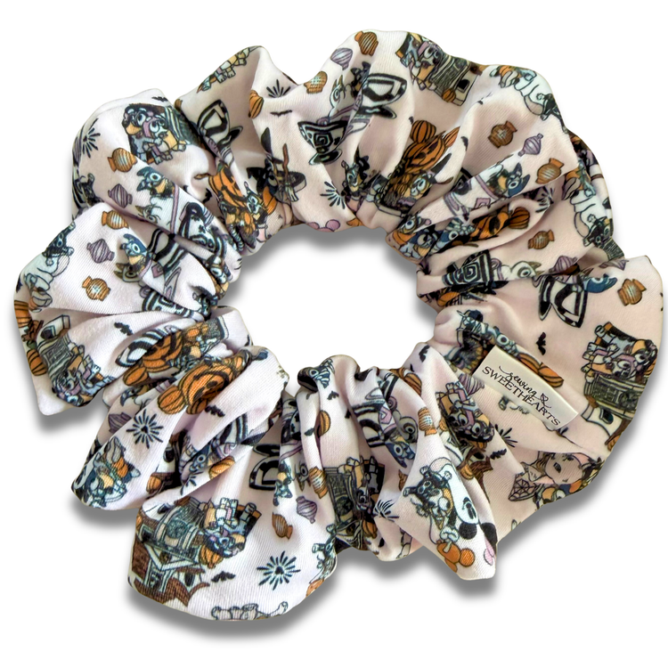 Not So Scary Blue Dog Scrunchie Sewing Sweethearts