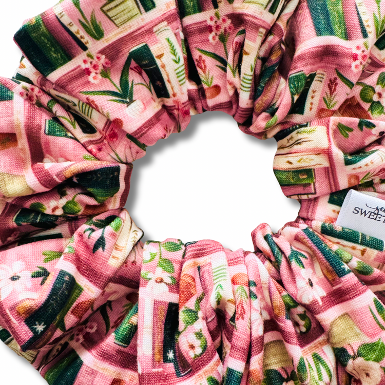Pinkish Library Scrunchie Sewing Sweethearts