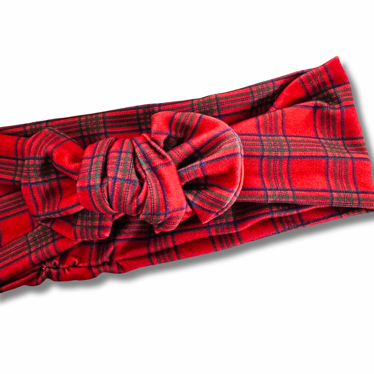 Red Plaid Sweetie Headband