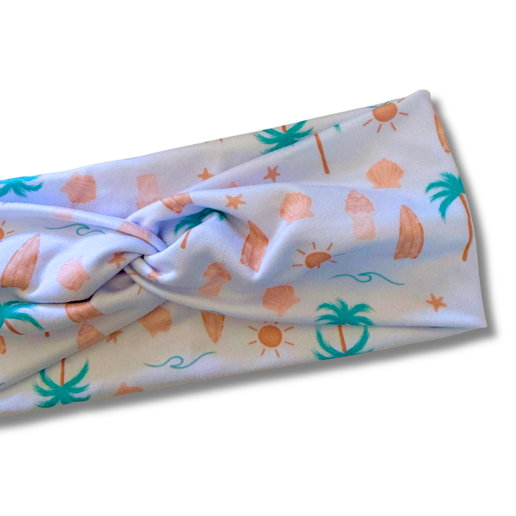 At The Beach Sweetheart Headband (or removable tie option) Sewing Sweethearts
