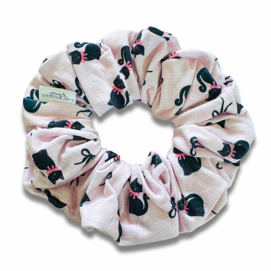 Black Cats Scrunchie Sewing Sweethearts