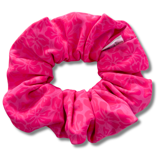 Tropical Blooms in Fuchsia Swim Scrunchie Sewing Sweethearts