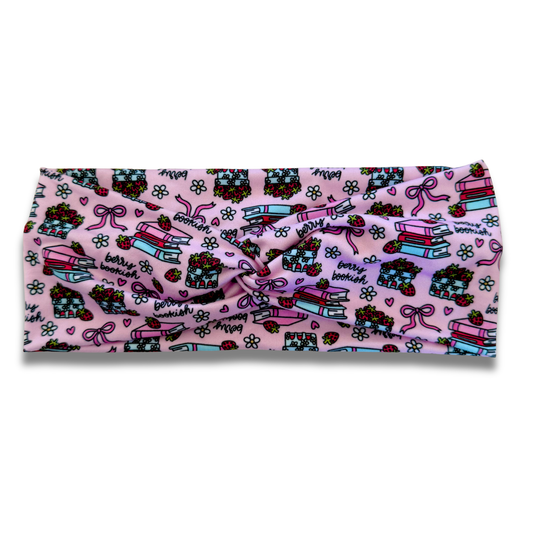 Berry Bookish Sweetheart Headband (or removable tie option) Sewing Sweethearts Sweetheart