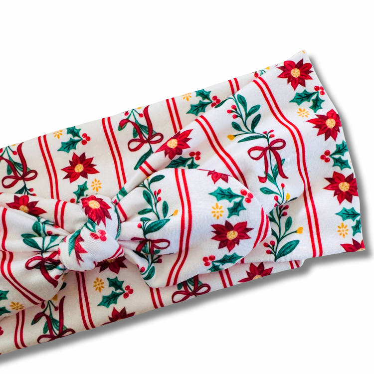 Deck the Halls Sweetheart Headband (or removable tie option)