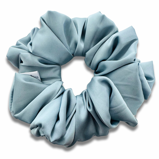Dusty Blue Satin Scrunchie Sewing Sweethearts