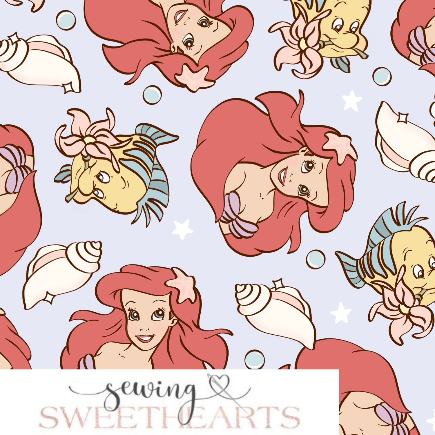 Princess Mermaid 3 Minky Blanket PREORDER (~4 weeks before shipping) Sewing Sweethearts