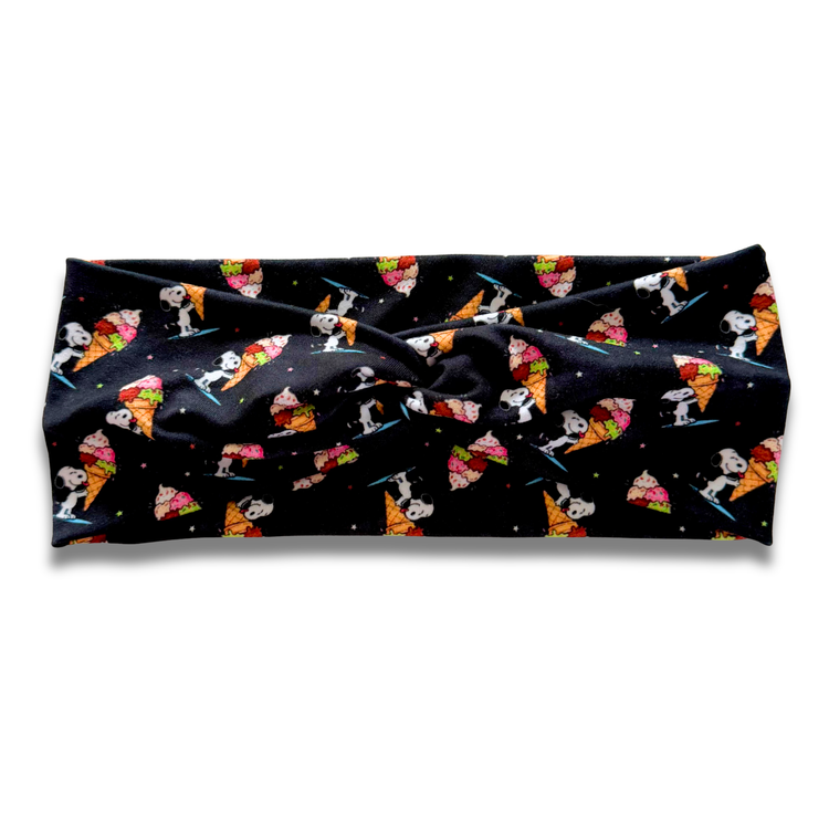 Peanuts Ice Cream Sweetheart Headband (or removable tie option) Sewing Sweethearts Sweetheart