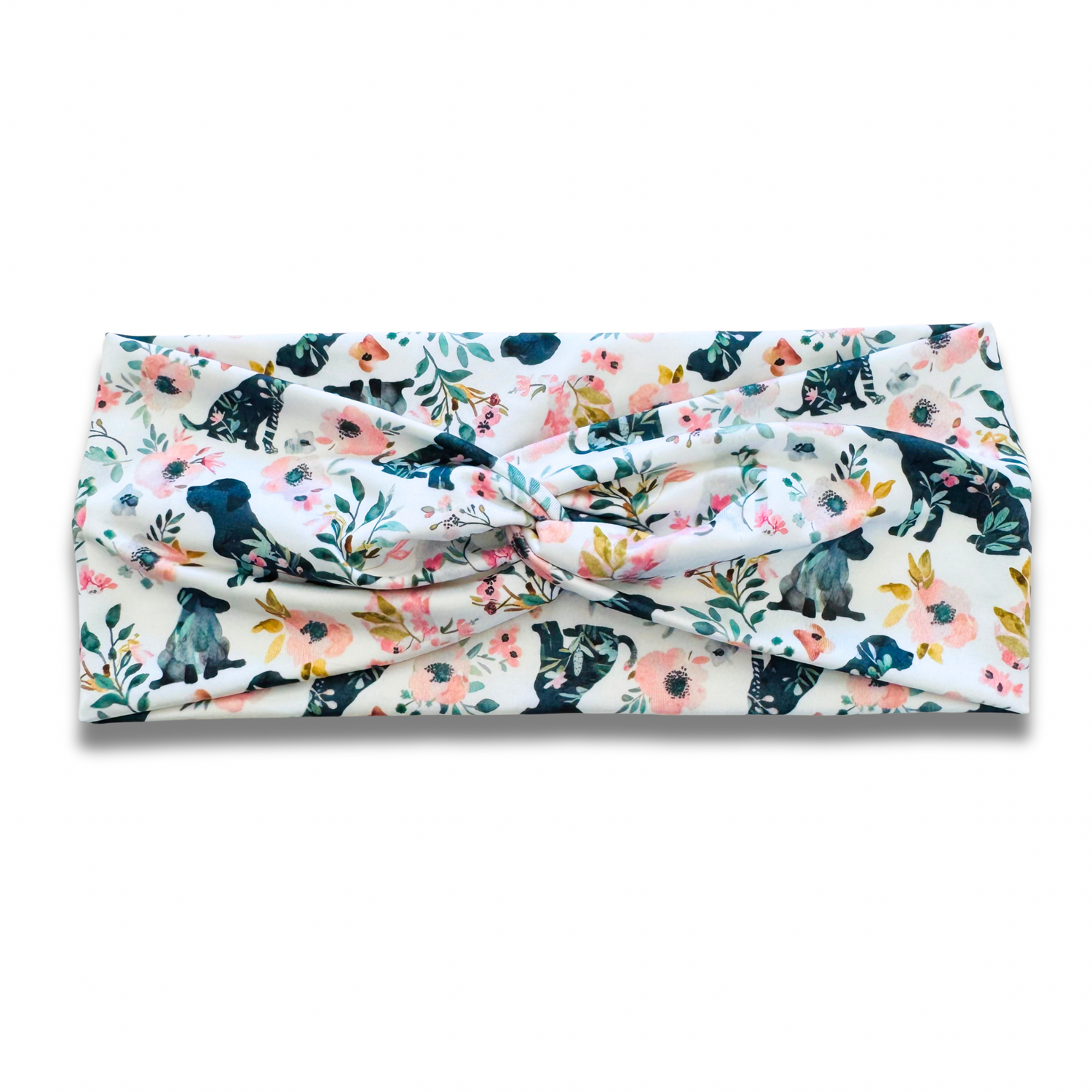 Floral Pups Sweetheart Headband (or removable tie option) Sewing Sweethearts Sweetheart