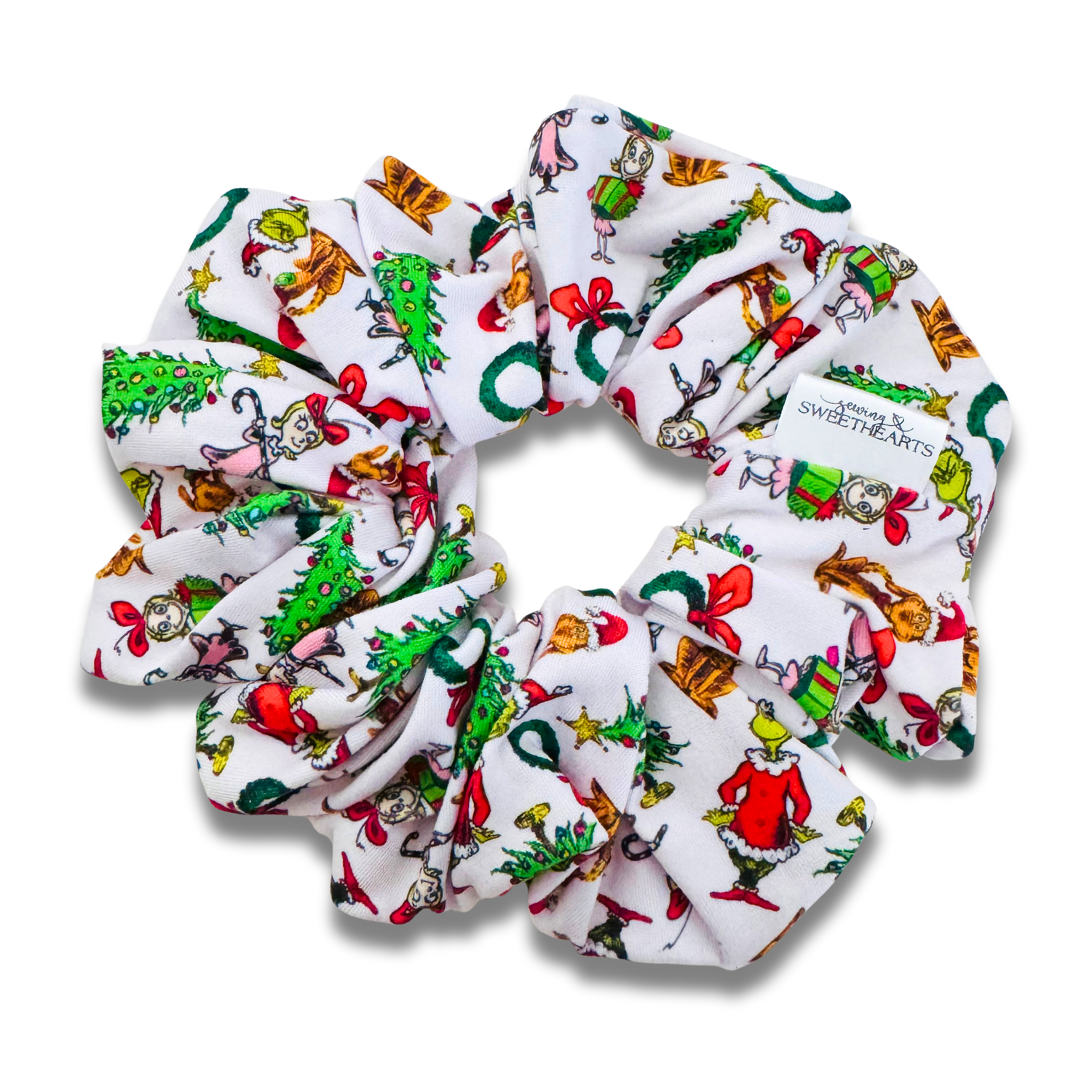 Grinchy Who Crew Scrunchie Sewing Sweethearts